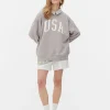 USA Print Oversized Sweatshirt