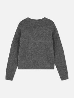 Velvet Bow Embellished Piullover