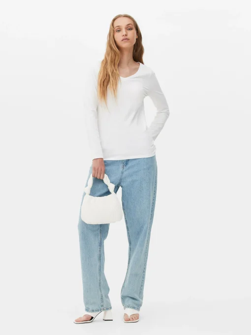 V-Neck Long Sleeve Top