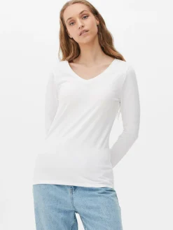 V-Neck Long Sleeve Top