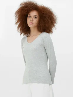 V-Neck Long Sleeve Top