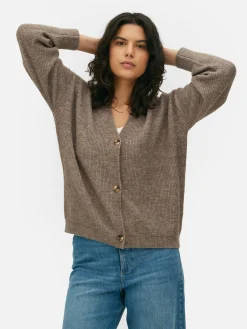 V-Neck Relaxed Fit Cardigan