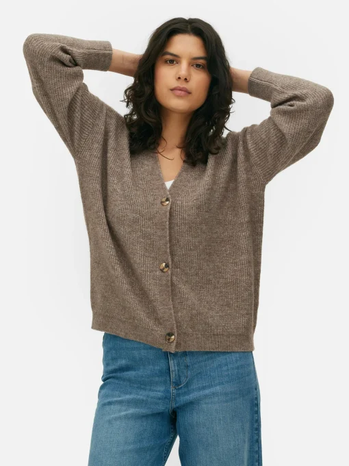 V-Neck Relaxed Fit Cardigan