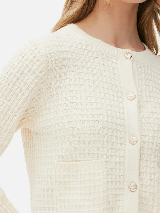 Waffle Knit Cardigan