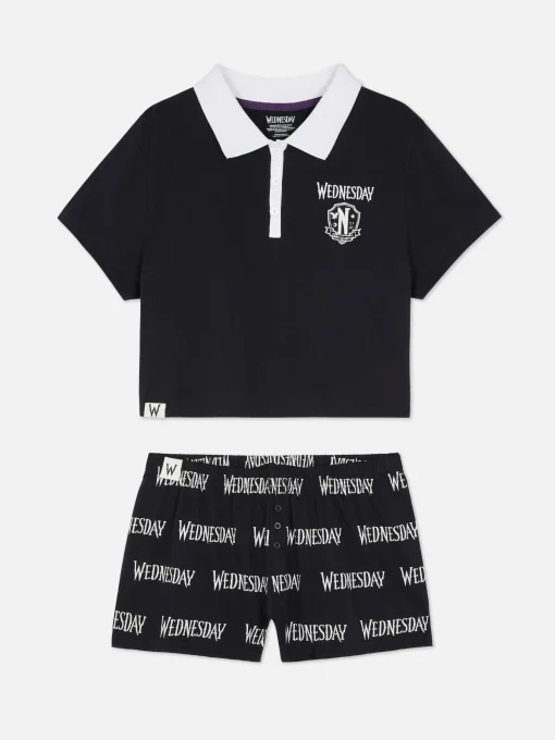 Wednesday Addams Shorts Pajama Set