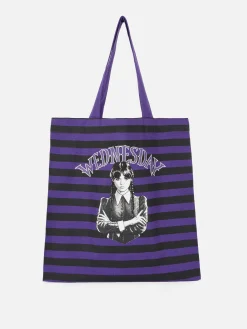 Wednesday Addams Striped Tote