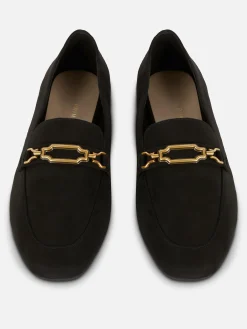 Wide Fit Chain Detail Loafers