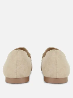 Wide Fit Chain Detail Loafers