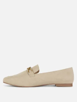 Wide Fit Chain Detail Loafers