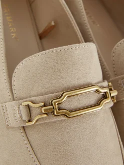 Wide Fit Chain Detail Loafers