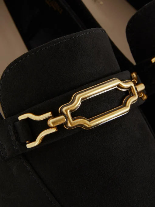 Wide Fit Chain Detail Loafers