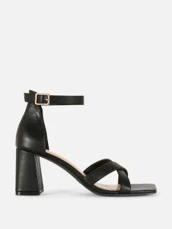 Wide Fit Cross Strap Heels