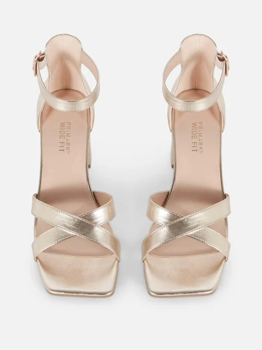 Wide Fit Cross Strap Heels