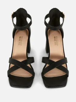 Wide Fit Cross Strap Heels