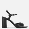 Wide Fit Curved Strap Block Heels