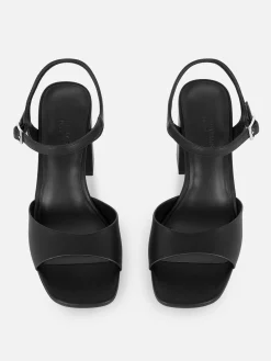 Wide Fit Curved Strap Block Heels