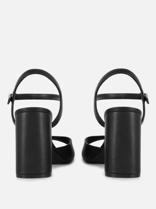 Wide Fit Curved Strap Block Heels