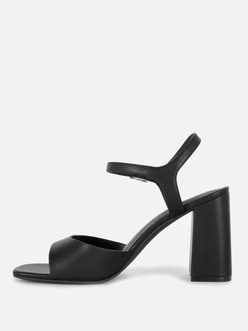 Wide Fit Curved Strap Block Heels