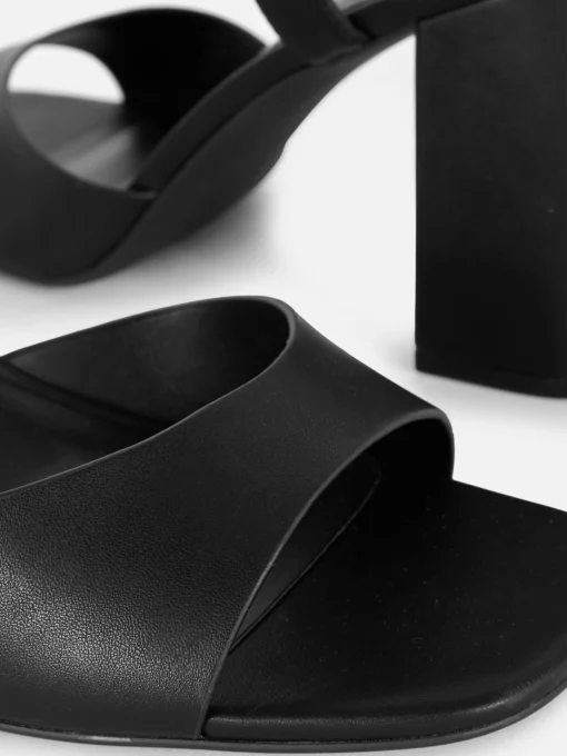 Wide Fit Curved Strap Block Heels