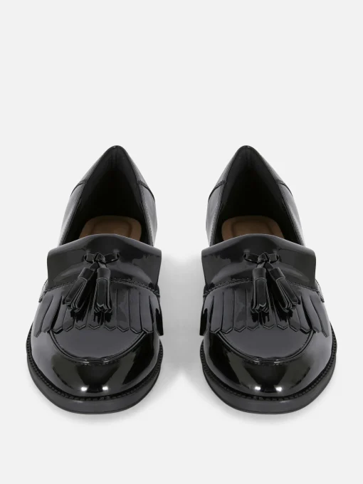 Wide Fit Patent Tassel Loafers