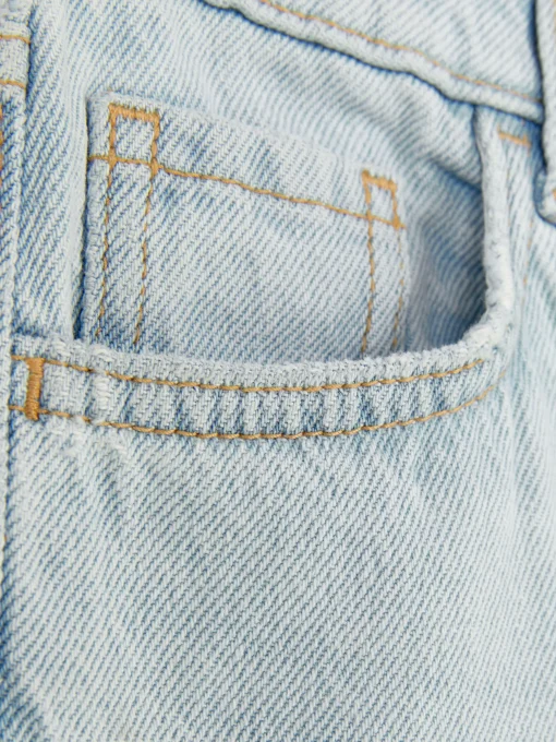 Wide Leg Slit Denim Jeans