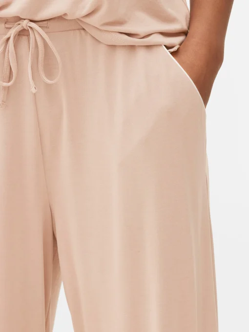 Wide-Leg Jersey Pajama Bottoms