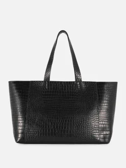 XL Mock Croc Shopper