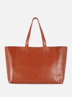 XL Mock Croc Shopper