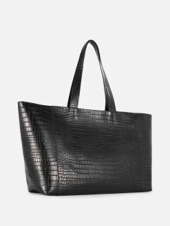 XL Mock Croc Shopper