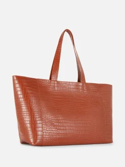 XL Mock Croc Shopper