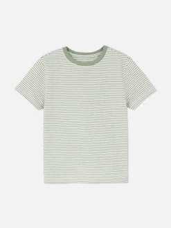 Younger Boy Jacquard Striped T-Shirt