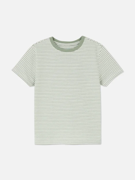 Younger Boy Jacquard Striped T-Shirt