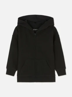 Younger Boy Textured Zip Hoodie