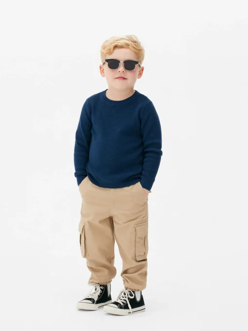 Younger Boy Waffle Knit Sweater