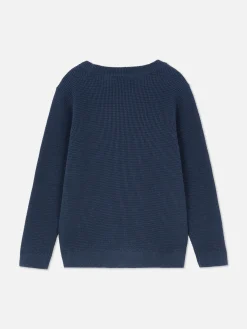 Younger Boy Waffle Knit Sweater