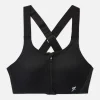 Zip Front Cross Strap Sports Bra