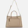 Zip Pocket Faux Leather Tote