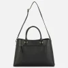 Zip Pocket Faux Leather Tote